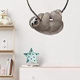 RoyoLam Little Sloth Wall Decal Nursery Animal Wall Sticker Removable Peel and Stick Waterproof Wall