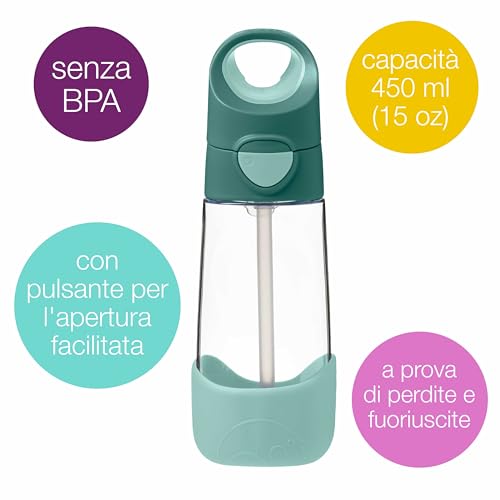 Bottiglia con cannuccia 450 ml – emerald forest - 3