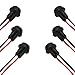Senzeal T10 W5W 194 LED Bulbs 921 Sockets Adapter Rubber + Copper Wire 6pcs
