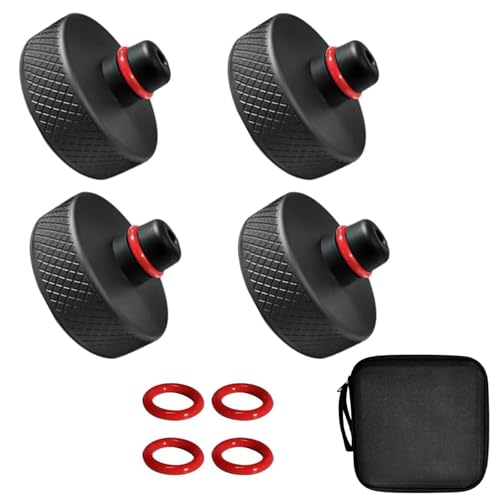 GIONAR 4 Pcs Lifting Jack Pad with storage box, Rubber Jack Pad Adapter, Odorless Jack Lift Pad for Tesla Model 3/Y/S/X, Durable Car Jack Rubber Pad for Safe Lifting