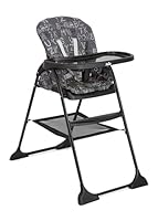 Joie Mimzy Snacker Compact Fold Highchair (Approx. 6 Months to Approx 15kg/3 Years) - ABC Charcoal
