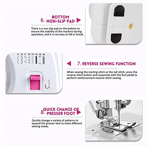Machine à coudre mini XMING avec kit d'accessoires portable débutant - 4