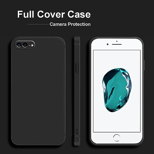 Image of TENOC Phone Case Compatible with iPhone 7 Plus & iPhone 8 Plus, Black Case Anti-Fingerprint Protective Bumper Matte Cover for 5.5 Inch