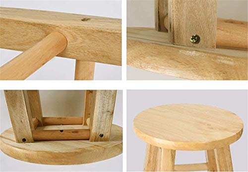 Taburete de madera para el hogar y cocina con funcion de silla alta 5