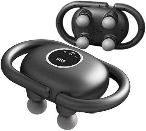 Prime Mart 4-Head Portable Massage Gun 2000mAh Rechargeable Deep Tissue Massager (AB-AM03)