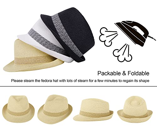Livingston Mens Fedora Hats For Women Summer Straw Hats For Women Foldable Ladies Fedora Straw Hats For Men Summer Fedora Hats Women Beach Fedora,Beige L/Xl #TOP3
