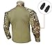 KRYDEX Tactical Men's Combat Shirt Rapid Assault Long Sleeve Shirt with Elbow Pads (US, Alpha, X-Large, Regular, Regular, MC)