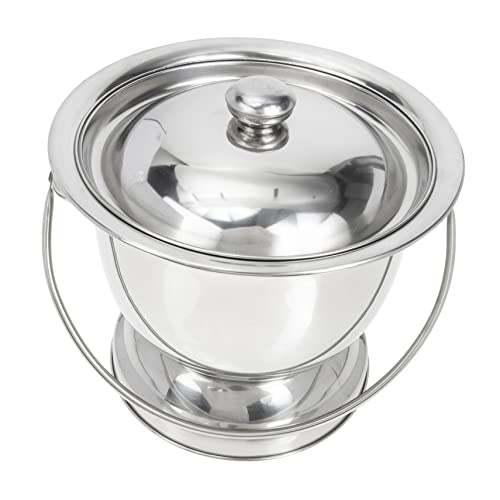 FRCOLOR Sturdy Stainless Steel Spitoon Urinal for Men Portable Urinal for Men Spill-Proof Lid