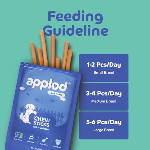 Image of Soft Milk & Chicken Chew Sticks for Puppies & Adult Dogs | Soft & Chewy Training Treats for All Breeds | Healthy Easy-to-Chew Dog Snacks | 70g