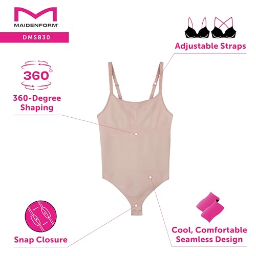 Image of Maidenform Women's Shapewear for Women - Seamless Bodysuit - Firm or Light Control Fajas - Bra Friendly (Plus Sizes, too)