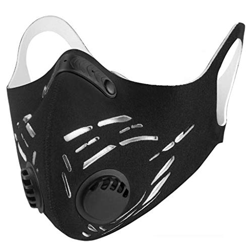 Preisvergleich Produktbild Aploa Unisex Aktivkohle Atemschutzmaske Staubmaske Adjustable Gesichtsmaske Mundschutzmaske Feinstaubmaske Staubschutz PM2.5 Für Radfahren Motorrad Training Mit Atemventil