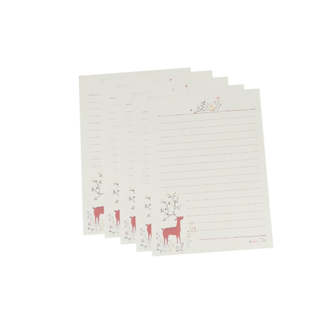Tofficu 150feuilles Papier à Lettres Motifs De Cerfs De Papeterie Romantique pour Correspondance De Design Élan pour Cartes Et Lettres Personnalisées