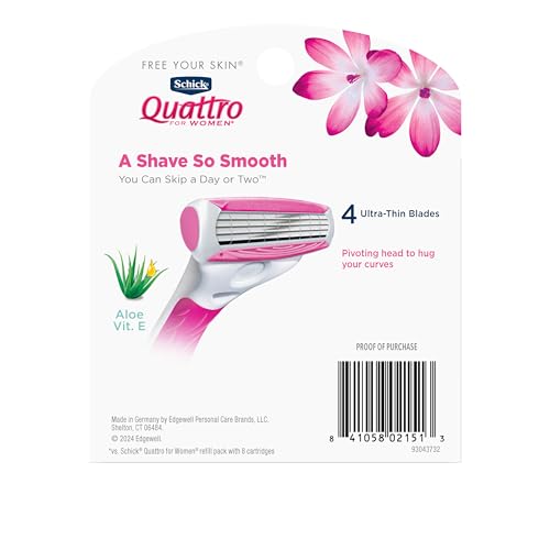 Schick Quattro Womens Razor Blade Refills, 12 Count