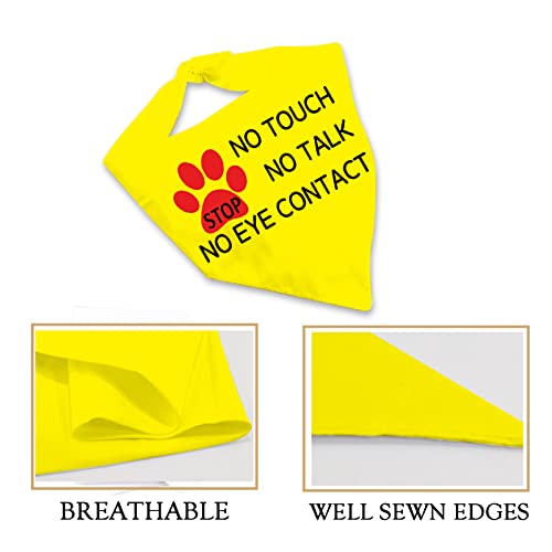 Stop Dot Not Pet/No Touch No Talk/Do Not Distract Hundehalstuch, Kein Auge D