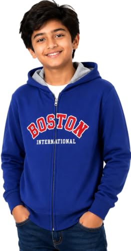 Image of T2F Boy's Cotton Regular Fit Hooded Sweatshirt