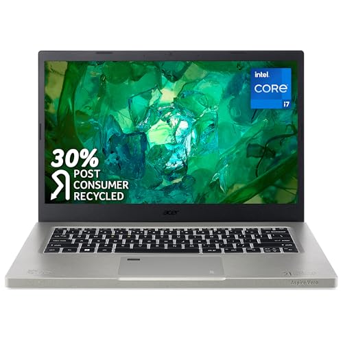 Acer Aspire Vero AV14-52P Laptop Bundle – Intel Core i7-1355U, 16GB, 1TB SSD, Integrated Graphics, 14″ Full HD, Windows 11, Iron