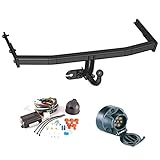 D-Wert: 9,20 kN AHK Anhängerkupplung mit Elektrosatz 7 polig für Audi A3 2003- / Golf V 2003- Schrägheck Anhängevorrichtung Hängevorrichtung - starr, mit angeschraubtem Kugelkopf