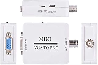 Mini HD VGA to BNC Video Converter,USB powered VGA to BNC Video Adapter 1080P Audio Converter for Video Conferencing Home Theater Computer Image Conversion, Digital Switcher Box for HDTV Monitor