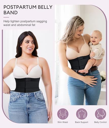 YERKOAD Waist Trainer for Women Plus Size Corset Shapewear Tummy Control Waist Cincher Postpartum Belly Band Wrap3