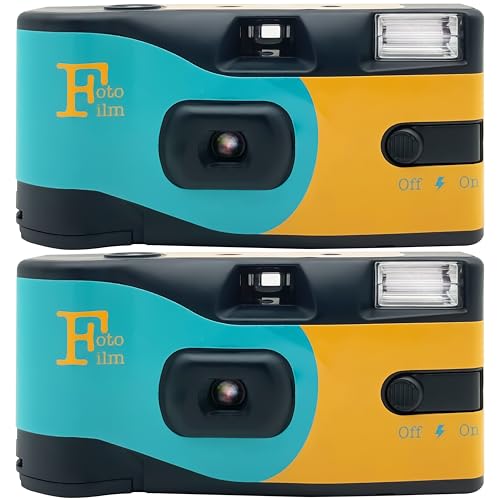 Fotofilm Pro Disposable Camera, 400 ISO, 27 Exposure, Flash, 2 Pack