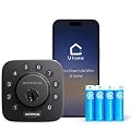 ULTRALOQ U-Bolt WiFi Smart Lock + 4 AA Lithium Batteries + Door Sensor, Keyless Entry Door Lock, Built-in WiFi Deadbolt, Remote Control No Hub, Auto Unlock, Easy Installation, IP65 Waterproof, Black