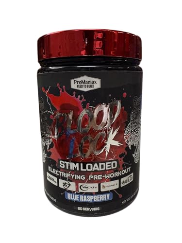Image of Blood Lock Stim Loaded Electrifying Pre-Workout,60 Servings (315G, Blue Raspberry)
