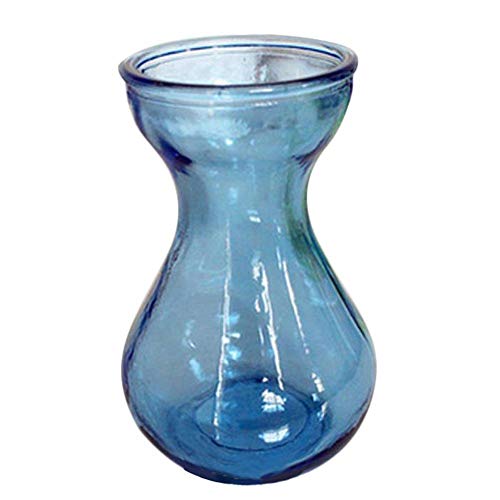 Preisvergleich Produktbild Depory Glas-Blumentöpfe, breite Öffnung, Blumenvasen, kleine Blumentöpfe für Hyazinthe, Hydrokultur, Wasserpflanzen, Heimdekoration, Blau