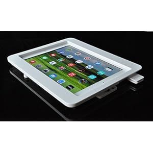 TABcare Compatible iPad Air White Acrylic VESA Security Enclosure for POS, Kiosk, Show, Store Display, Square Card Reader
