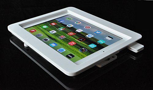 TABcare Compatible iPad Air White Acrylic VESA Security Enclosure for POS, Kiosk, Show, Store Display, Square Card Reader