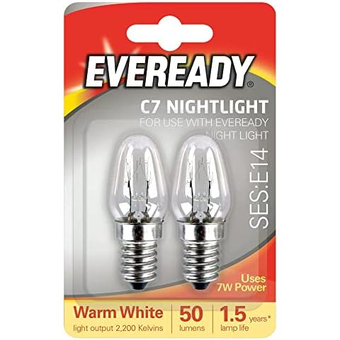 Night Light Bulbs 7W E14 NIGHTLIGHT Bulb LAMP Pack of 2 Cover