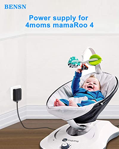 12V AC Adapter Power Cord for 4moms mamaRoo 2/4 Infant Seat Charger, 2015 mamaRoo Infant Seat, RockaRoo Baby Swing, OH-1048B1203000U Replacement Mamaroo Power Supply(5Ft)