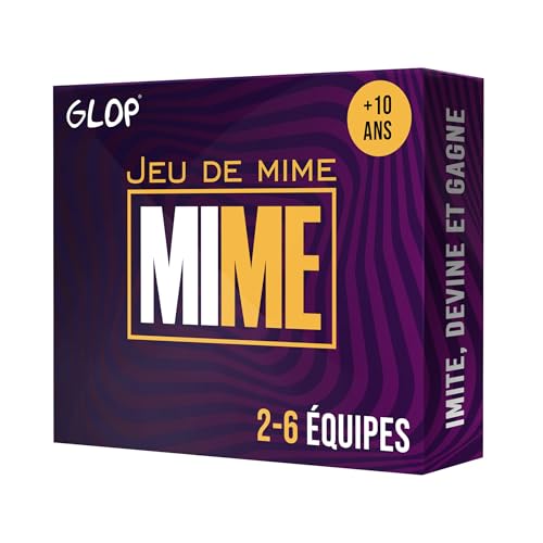 Glop Mime – Jeu de Mimes Drôle et d'Ambiance pour Adultes et Enfants 8+, Jeu de Société pour Familles et Amis, Animation pour Soirées et Fêtes, Cadeau