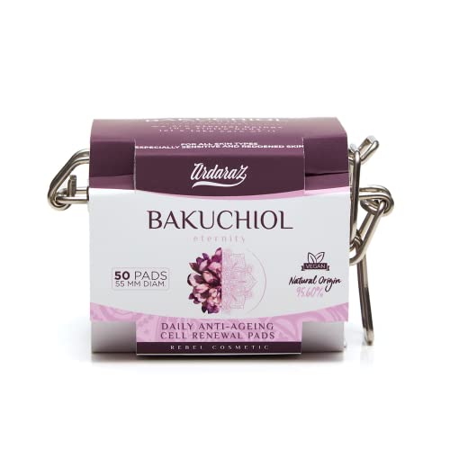 Ardaraz Discos de renovación celular con Acido Salicílico y Bakuchiol. Discos impregnados en exfoliante facial suave. Efecto Rellenador de Arrugas. Peeling quimico facial de uso diario 50 uds