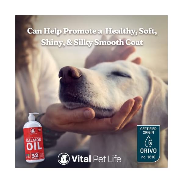 Salmon Oil for Dogs & Cats (32oz) – Fish Oil Omega 3 EPA DHA Liquid Food Supplement for Pets, All Natural, Supports Healthy Skin & Coat, Joint & Bone Health, Natural Allergy & Inflammation Defense Salmon Oil for Dogs & Cats (32oz) – Fish Oil Omega 3 EPA DHA Liquid Food Supplement for Pets, All Natural, Supports Healthy Skin & Coat, Joint & Bone Health, Natural Allergy & Inflammation Defense