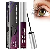 8ml Wimpernserum Wachstum – Wimpernwachstum Serum für Längere & Dichtere Wimpern, Sanftes Eyelash Serum für Natürliches Wimpernwachstum, Sichtbar Stärkere Long Lashes, Lila