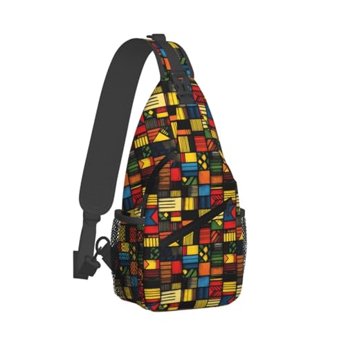 Sac à bandoulière homme femme imprimé écossais pour voyage et rando