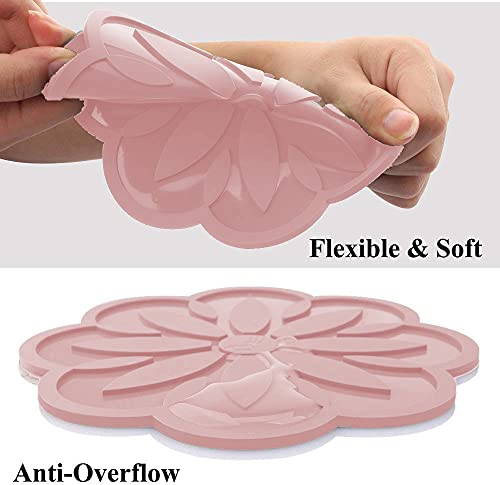 Image of Silicone Trivets Mats, Silicone Hot Mats Set, Silicone Hot Pads, Silicone Pot Mat for Countertop, Trivet Pads Heat Resistant, Table Placemats (Pack of 4 Pink)