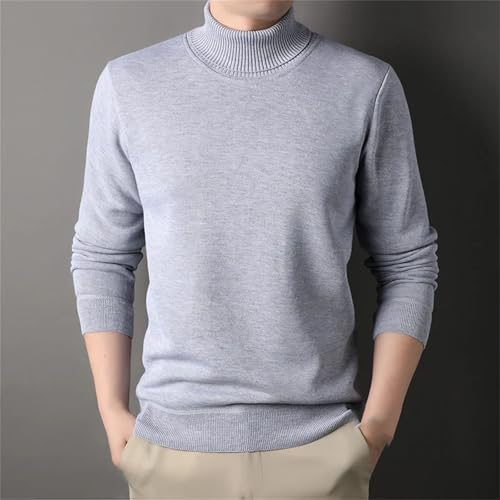 Men's Turtleneck Pullover Winter Cashmere Sweater Thick Warm Knitted Sweater3