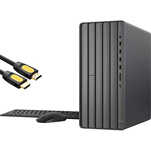 HP Envy Gaming Desktop PC, Intel Hexa-Core i7-10700F, GeForce GTX 1660 Super 6GB, 32GB DDR4 RAM, 1TB SSD+2TB HDD,USB-C, DVD, RJ45, DP HDMI DVI, Mytrix HDMI Cable, Win 10 w Keyboard and Mouse