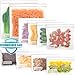 Reusable Storage Bags - 10 Pack Reusable Freezer Bags(2 Reusable Gallon Bags + 4 BPA FREE Reusable Sandwich Bags + 4 Leakproof Reusable Snack Bags) Ziplock Lunch Bags for Food Marinate Meat Fruit
