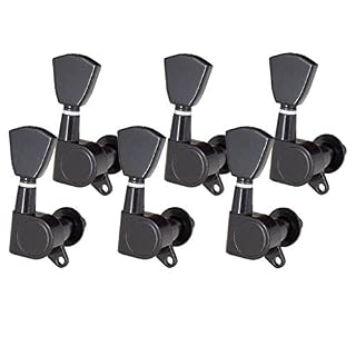 Sharplace 6pcs Clés Mécaniques Machine Pegs Tuners Têtes Cheville 6R Droite pour Guitare Acoustique Electrique – noir - Les Beatles, Paul McCartney, John Lennon, RIngo Starr, George Harrison