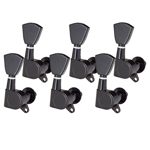 Sharplace 6pcs Clés Mécaniques Machine Pegs Tuners Têtes Cheville 6R Droite pour Guitare Acoustique Electrique – noir - Les Beatles, Paul McCartney, John Lennon, RIngo Starr, George Harrison Sharplace 6pcs Clés Mécaniques Machine Pegs Tuners Têtes Cheville 6R Droite pour Guitare Acoustique Electrique - noir