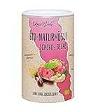 Wahre Liebe verbindet Schoko mit Erdbeeren und Himbeeren.Verfeinert in unserem Rezept für dieses leckere Naturmüsli aus  Zartbitter Schoko-Cornflakes, Haferflocken, Cashewnüssen, Sonnenblumenkernen, Cranberries, Himbeeren und Erdbeeren. 