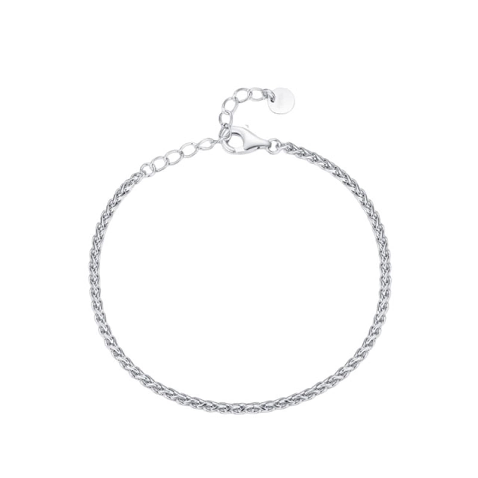 KnSam Pulsera de oro auténtico para mujer, oro 18 K, Au750, pulsera de trigo, pulsera PT950 de platino