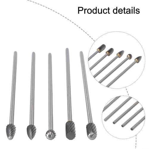 Set de 5 fresas rotativas 100mm para madera y metal miniatura 6
