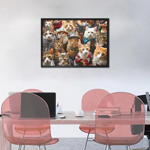 Rompecabezas de 1000 piezas de gatos, el regalo ideal de desafío intelectual de 50 x 70 cm 6