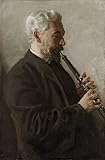 MNMSBFXQ Reproducción Cuadros Decoración Impresiones de Lienzo el jugador de oboe de Eakins para la Decoración del Hogar 60x90cm