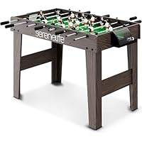 SereneLife Football Table or Foosball Game, Interactive Table Soccer Game, Tabletop, Mini Football, Games for Kids & Adults