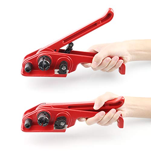 Manuelle Umreifungsset incl.Versiegelung Spanngerät 100m Umreifungsban 50 Stück Clips für Spanner PP/PET-Kunststoffverpackungen