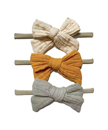 Baby Bows and Headbands, Super Stretchy Nylon Hair bands for Baby Girl, Infant, Toddler